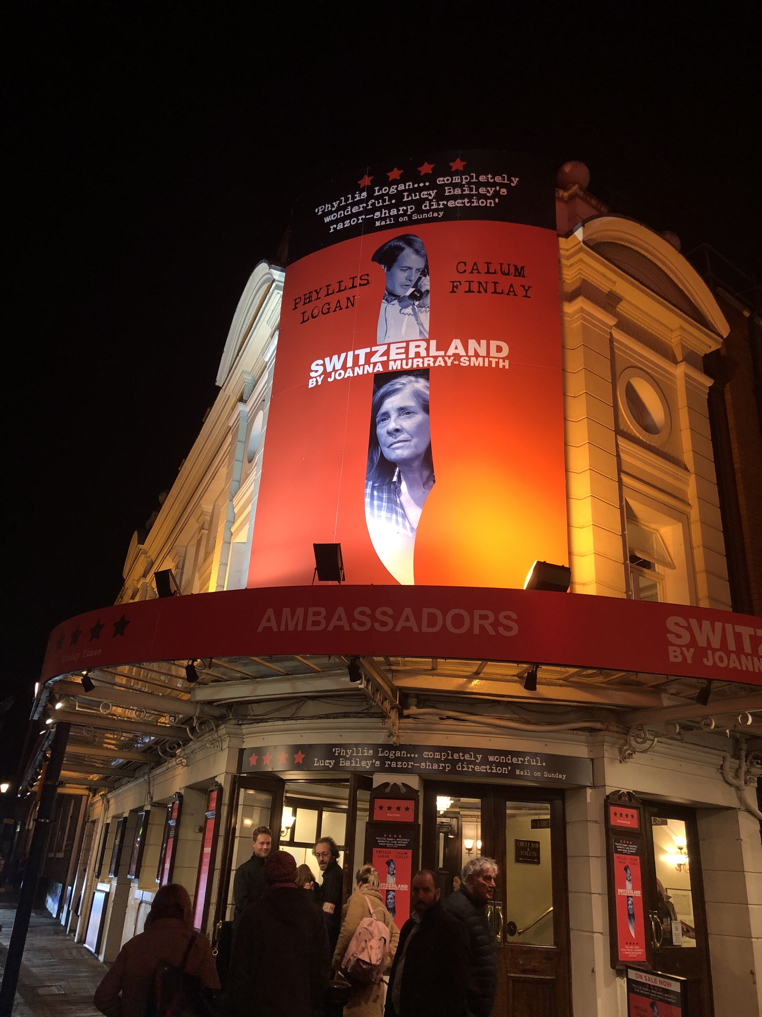 Switzerland. West End. Directed by Lucy Bailey, with the brilliant Phyllis Logan and Calum Finlay